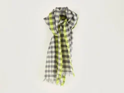 Bekijk Alles|Sjaals|Bellerose Sidar Geweven Sjaal Cream / Fluo / Orage