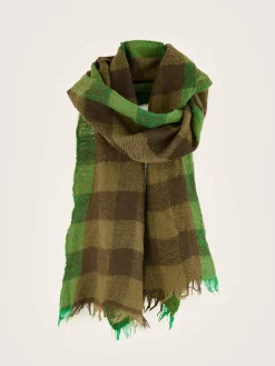 Sjaals|Bellerose Sidiki Geruite Sjaal Jeep / Moss