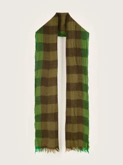 Sjaals|Bellerose Sidiki Geruite Sjaal Jeep / Moss