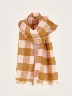 Bekijk Alles|Sjaals|Bellerose Sidiki Geruite Sjaal Caramel / Light rose