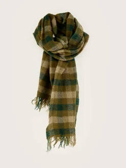 Bekijk Alles|Sjaals|Bellerose Sidy Geruit Sjaal Military / Scarabee