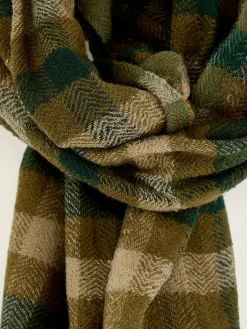 Bekijk Alles|Sjaals|Bellerose Sidy Geruit Sjaal Military / Scarabee