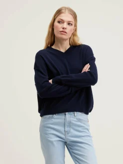 Truien|Bellerose Slax Kasjmier Trui Navy
