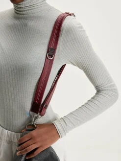 Kleine Lederwaren|Bellerose Sogo Verstelbare Leren Strap Bordeaux