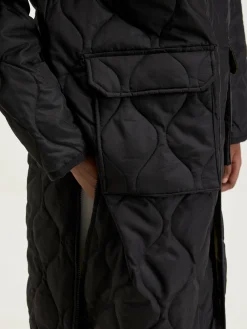 Mantels & Jassen|Taion Lange Militaire Mantel Met Kap