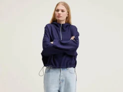 Sweatshirts|Bellerose Tates Hoodie Met Wijde Mouwen Naval