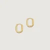 Bekijk Alles|Juwelen|Ten jewellery TEN Oblong Gold Oorbellen