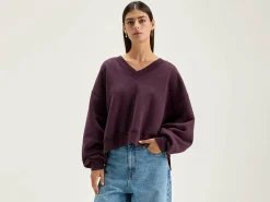 Bekijk Alles|Sweatshirts|Bellerose Varola V-hals Sweatshirt Wine