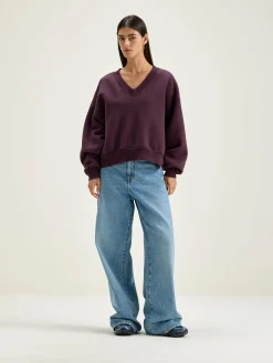 Bekijk Alles|Sweatshirts|Bellerose Varola V-hals Sweatshirt Wine