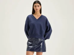 Bekijk Alles|Sweatshirts|Bellerose Varola V-hals Sweatshirt Naval