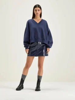 Bekijk Alles|Sweatshirts|Bellerose Varola V-hals Sweatshirt Naval