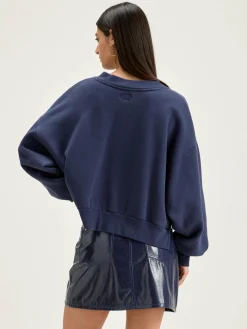 Bekijk Alles|Sweatshirts|Bellerose Varola V-hals Sweatshirt Naval