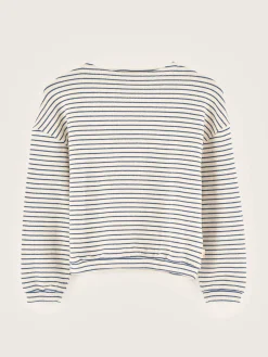 T-Shirts|Bellerose Vaso Lange Mouwen T-shirt America / Ecru