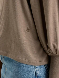 T-Shirts|Bellerose Vazo T-shirt Met Rolkraag Dust