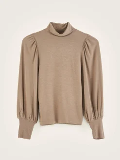 T-Shirts|Bellerose Vazo T-shirt Met Rolkraag Dust