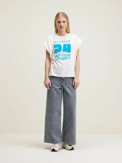 T-Shirts|Bellerose Vice Regular Katoen T-shirt Vintage white