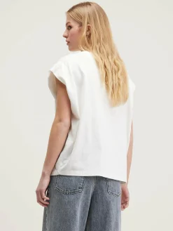 T-Shirts|Bellerose Vice Regular Katoen T-shirt Vintage white