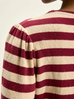 Bekijk Alles|T-Shirts|Bellerose Vidoum Pofmouwen T-shirt Antique white / Grenat