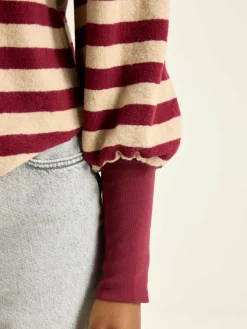 Bekijk Alles|T-Shirts|Bellerose Vidoum Pofmouwen T-shirt Antique white / Grenat