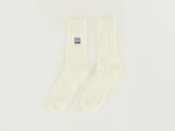 Bekijk Alles|Sokken|Bellerose Vocani Geribde Sokken Ecru