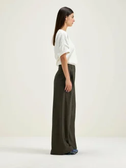 Bekijk Alles|Broeken|Bellerose Volkert Wijde Broek Ebony